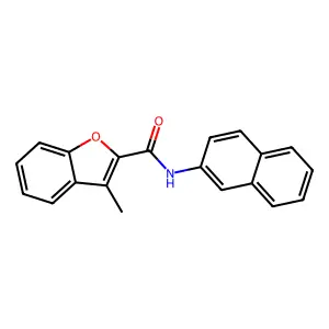 3-methyl-N-naphthalen-2-yl-1-benzofuran-2-carboxamide structure