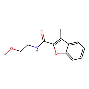 N-(2-methoxyethyl)-3-methyl-1-benzofuran-2-carboxamide structure