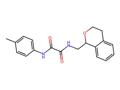 N-(3,4-dihydro-1H-isochromen-1-ylmethyl)-N'-(4-methylphenyl)oxamide structure