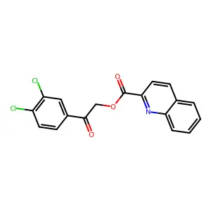 2-(3,4-Dichlorophenyl)-2-oxoethyl quinoline-2-carboxylate structure