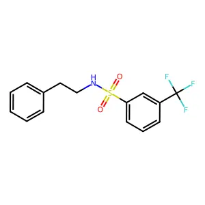 N-(2-phenylethyl)-3-(trifluoromethyl)benzenesulfonamide structure