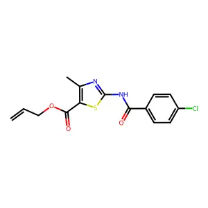 Allyl 2-[(4-chlorobenzoyl)amino]-4-methyl-1,3-thiazole-5-carboxylate structure