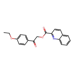 2-(4-Ethoxyphenyl)-2-oxoethyl quinoline-2-carboxylate structure