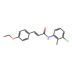 (2E)-N-(3-chloro-2-methylphenyl)-3-(4-ethoxyphenyl)prop-2-enamide structure