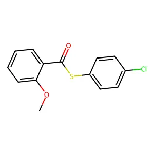 S-(4-chlorophenyl) 2-methoxybenzenecarbothioate structure