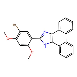 2-(5-bromo-2,4-dimethoxyphenyl)-1H-phenanthro[9,10-d]imidazole structure
