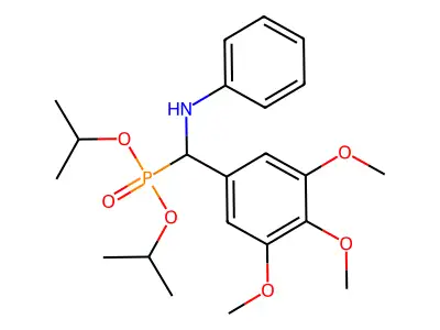 N-[di(propan-2-yloxy)phosphoryl-(3,4,5-trimethoxyphenyl)methyl]aniline structure