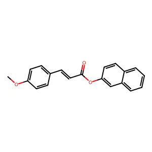 2-naphthyl (2E)-3-(4-methoxyphenyl)prop-2-enoate structure