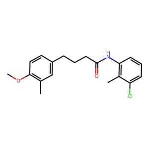 N-(3-chloro-2-methylphenyl)-4-(4-methoxy-3-methylphenyl)butanamide structure