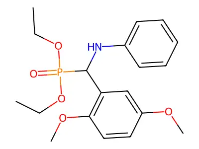 N-[diethoxyphosphoryl-(2,5-dimethoxyphenyl)methyl]aniline structure