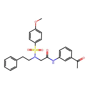 N-(3-Acetylphenyl)-2-[N-(2-phenylethyl)4-methoxybenzenesulfonamido]acetamide structure
