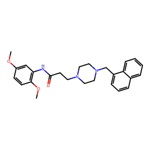 N-(2,5-dimethoxyphenyl)-3-[4-(naphthalen-1-ylmethyl)piperazin-1-yl]propanamide structure