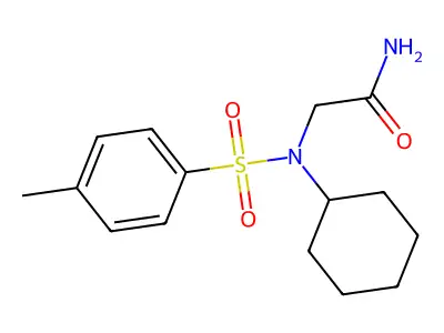 2-[Cyclohexyl-(4-methylphenyl)sulfonylamino]acetamide structure