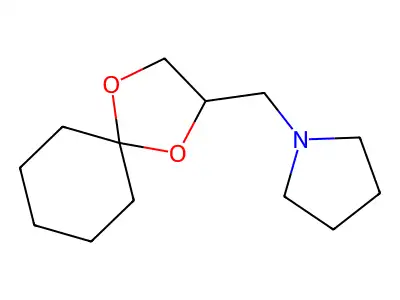 1-(1,4-Dioxaspiro[4.5]decan-3-ylmethyl)pyrrolidine structure