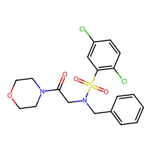 N-benzyl-2,5-dichloro-N-[2-(morpholin-4-yl)-2-oxoethyl]benzenesulfonamide structure