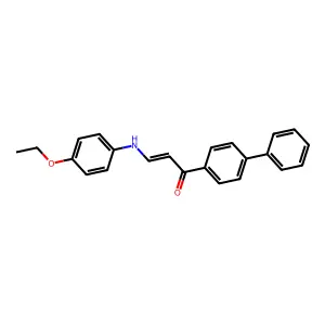 (E)-3-(4-ethoxyanilino)-1-(4-phenylphenyl)prop-2-en-1-one structure