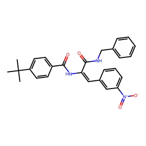 N-[3-(Benzylamino)-1-(3-nitrophenyl)-3-oxo-1-propen-2-yl]-4-(tert-butyl)benzamide structure
