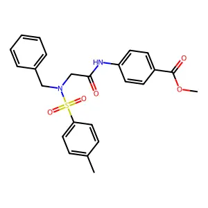 methyl 4-({N-benzyl-N-[(4-methylphenyl)sulfonyl]glycyl}amino)benzoate structure