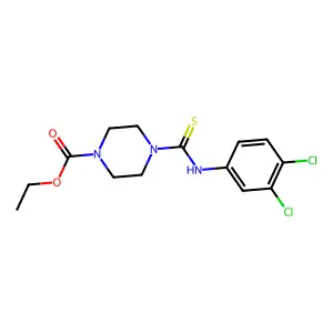 Ethyl 4-[(3,4-dichlorophenyl)carbamothioyl]piperazine-1-carboxylate structure