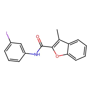 N-(3-iodophenyl)-3-methyl-1-benzofuran-2-carboxamide structure