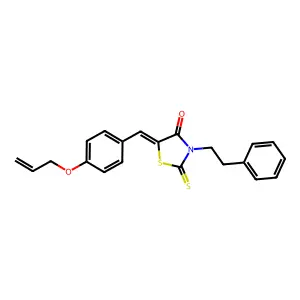(Z)-5-(4-(allyloxy)benzylidene)-3-phenethyl-2-thioxothiazolidin-4-one structure