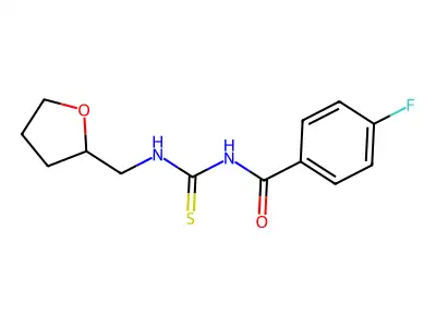 N-(4-fluorobenzoyl)-N'-(tetrahydro-2-furanylmethyl)thiourea structure
