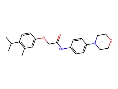 2-(4-isopropyl-3-methylphenoxy)-N-(4-morpholinophenyl)acetamide structure
