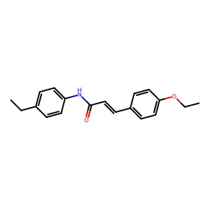 (2E)-3-(4-ethoxyphenyl)-N-(4-ethylphenyl)prop-2-enamide structure
