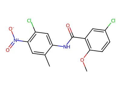5-chloro-N-(5-chloro-2-methyl-4-nitrophenyl)-2-methoxybenzamide structure