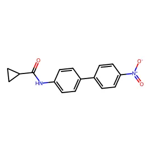 N-(4'-nitrobiphenyl-4-yl)cyclopropanecarboxamide structure
