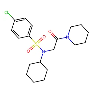 4-chloro-N-cyclohexyl-N-(2-oxo-2-piperidin-1-ylethyl)benzenesulfonamide structure