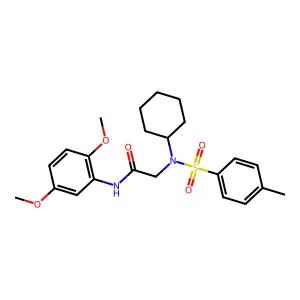 2-{cyclohexyl[(4-methylphenyl)sulfonyl]amino}-N-(2,5-dimethoxyphenyl)acetamide structure