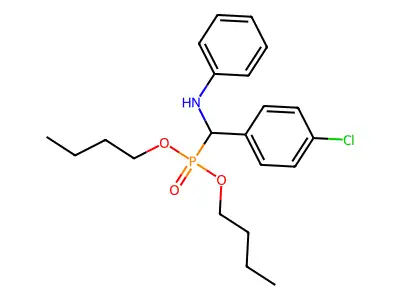 N-[(4-chlorophenyl)-dibutoxyphosphorylmethyl]aniline structure