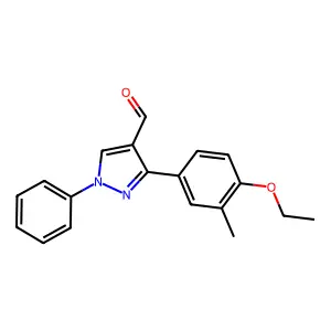3-(4-ethoxy-3-methylphenyl)-1-phenyl-1H-pyrazole-4-carbaldehyde structure