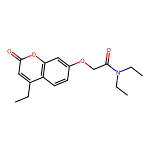 N,N-diethyl-2-[(4-ethyl-2-oxo-2H-chromen-7-yl)oxy]acetamide structure