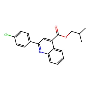 Isobutyl 2-(4-chlorophenyl)-4-quinolinecarboxylate structure