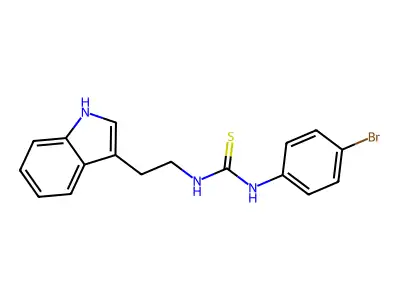 1-(4-bromophenyl)-3-[2-(1H-indol-3-yl)ethyl]thiourea structure