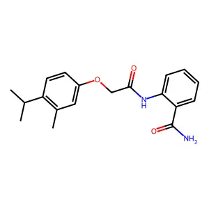 2-{2-[3-Methyl-4-(methylethyl)phenoxy]acetylamino}benzamide structure