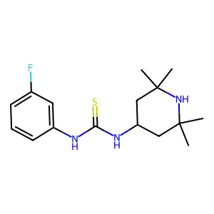 1-(3-Fluorophenyl)-3-(2,2,6,6-tetramethylpiperidin-4-yl)thiourea structure
