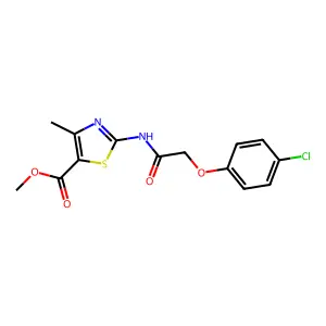 Methyl 2-[2-(4-chlorophenoxy)acetamido]-4-methyl-1,3-thiazole-5-carboxylate structure