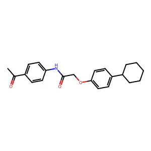 N-(4-acetylphenyl)-2-(4-cyclohexylphenoxy)acetamide structure