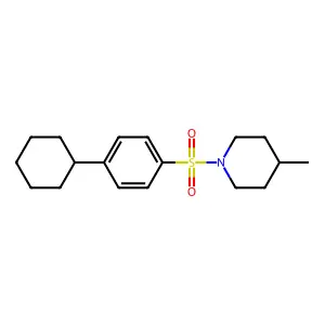 1-((4-Cyclohexylphenyl)sulfonyl)-4-methylpiperidine structure