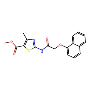 Methyl 4-methyl-2-[2-(naphthalen-1-yloxy)acetamido]-1,3-thiazole-5-carboxylate structure