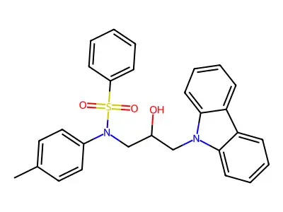 N-(3-carbazol-9-yl-2-hydroxypropyl)-N-(4-methylphenyl)benzenesulfonamide structure