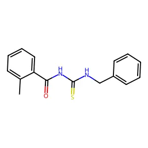 N-(benzylcarbamothioyl)-2-methylbenzamide structure