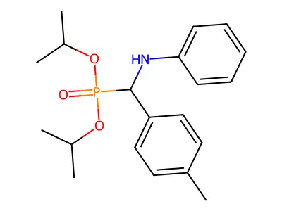 N-[di(propan-2-yloxy)phosphoryl-(4-methylphenyl)methyl]aniline structure