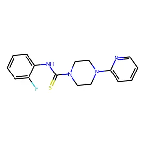 N-(2-fluorophenyl)-4-pyridin-2-ylpiperazine-1-carbothioamide structure
