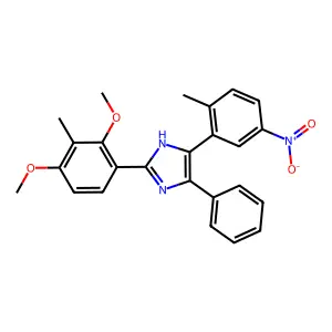 2-(2,4-dimethoxy-3-methylphenyl)-5-(2-methyl-5-nitrophenyl)-4-phenyl-1H-imidazole structure
