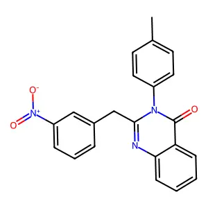 3-(4-Methylphenyl)-2-[(3-nitrophenyl)methyl]quinazolin-4-one structure