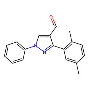 3-(2,5-dimethylphenyl)-1-phenyl-1H-pyrazole-4-carbaldehyde structure